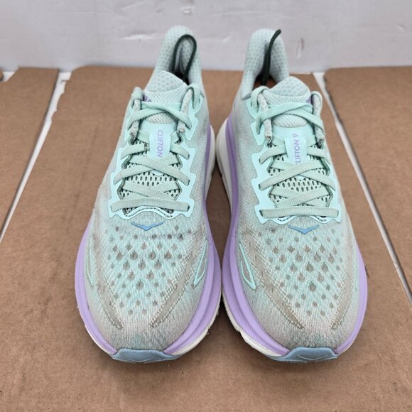 Hoka One One Clifton 9 1127896 SOLM Blue Running Shoes Sneakers Women’s Sz 7.5 B - Picture 4 of 11